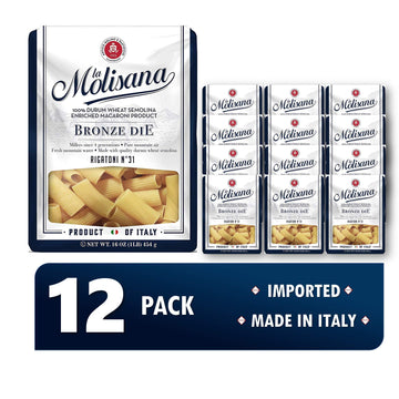 La Molisana Rigatoni Pasta, Kosher, 16 Ounces (Pack Of 12)