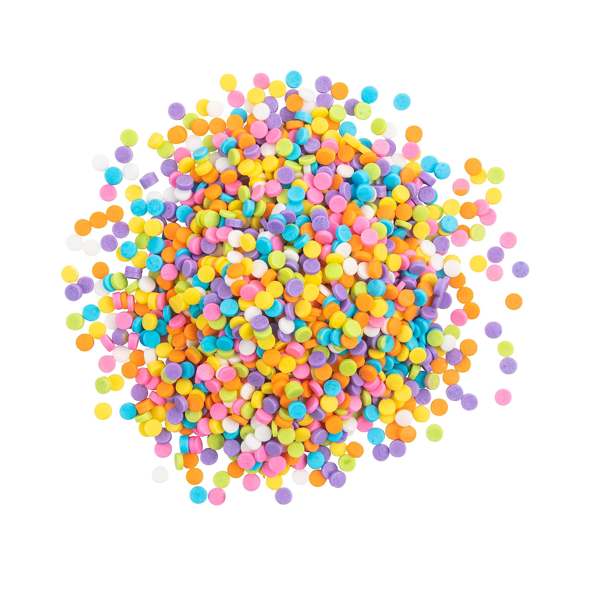 Pastel Quin Sprinkles, OliveNation Pastel Candy Quins, Multicolor Edible Confetti Topping & Decoration - 1 pound