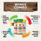 Wings Combo Pack Of 3, Herbs, Spices, Topper And Seasoning Gift Set - Everything Spicy, Lemon & Garlic, And Ranch - Enhanced All Natural & Healthy Spice Blend - Flavor God Seasonings