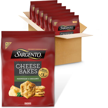 Sargento Cheese Bakes Parmesan and Oregano Crackers, 27 oz, Bulk Snacks, Lunch Snacks