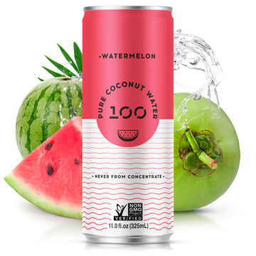 PURE COCONUT WATER 100 Pure Coconut Water - Low Calorie, Naturally Sweet, Non-GMO - 11 Fl Oz, Pack of 12