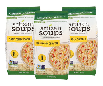 Canterbury Naturals Artisan Soup Mix, Potato Corn Chowder Soup Mix, Non-GMO, Makes 8 Servings, 7.5-Ounce Bag (Pack of 3)