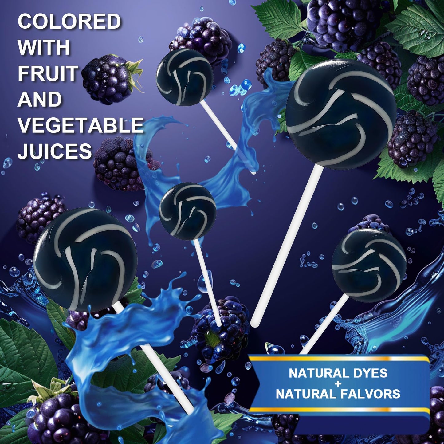 ZOFIA SWEET 32 Pack Black & White Swirl Lollipops, Gluten-Free, No Artificial Dyes or Flavors, Individually Wrapped