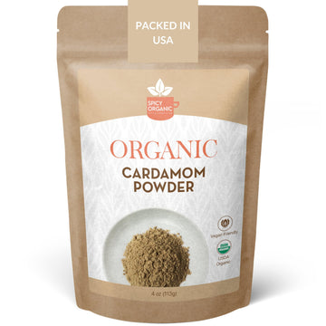 Spicy Organic Cardamom Powder - 100% Pure Usda Organic - Non-Gmo Gluten-Free - Comes In A Resealable Pack - Freshens Breath - 20