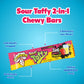 WARHEADS Sour Taffy 2-in-1 Chewy Bars - Candy Variety Pack - Assorted Flavors  Individually Wrapped Chewy Bars - Bulk Taffy - Gluten Free Candy - Box of 24