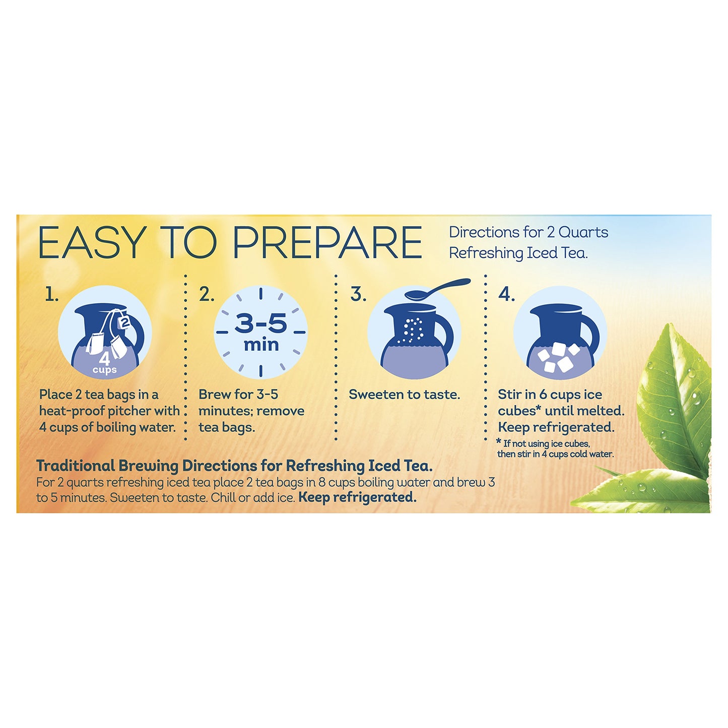 Lipton Family-Sized Decaffeinated Black Iced Tea Bags, Unsweetened, 48 ct
