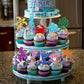 30 Pcs Mermaid Cupcake Toppers Glitter Starfish Coral Mermaid Tail Cupcake Picks Octopus Seahorse Jellyfish Cake Decorations For