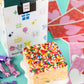 Celebration Love Shower Gift Box By Send A Cake Music Gift With 20 Foil-Wrapped Caramels & 3 Rainbow Sprinkle Crispy Cake – Ready-To-Gift, No Assembly, Birthday, Anniversary, Or Celebration Gift For Women, Men & Kids