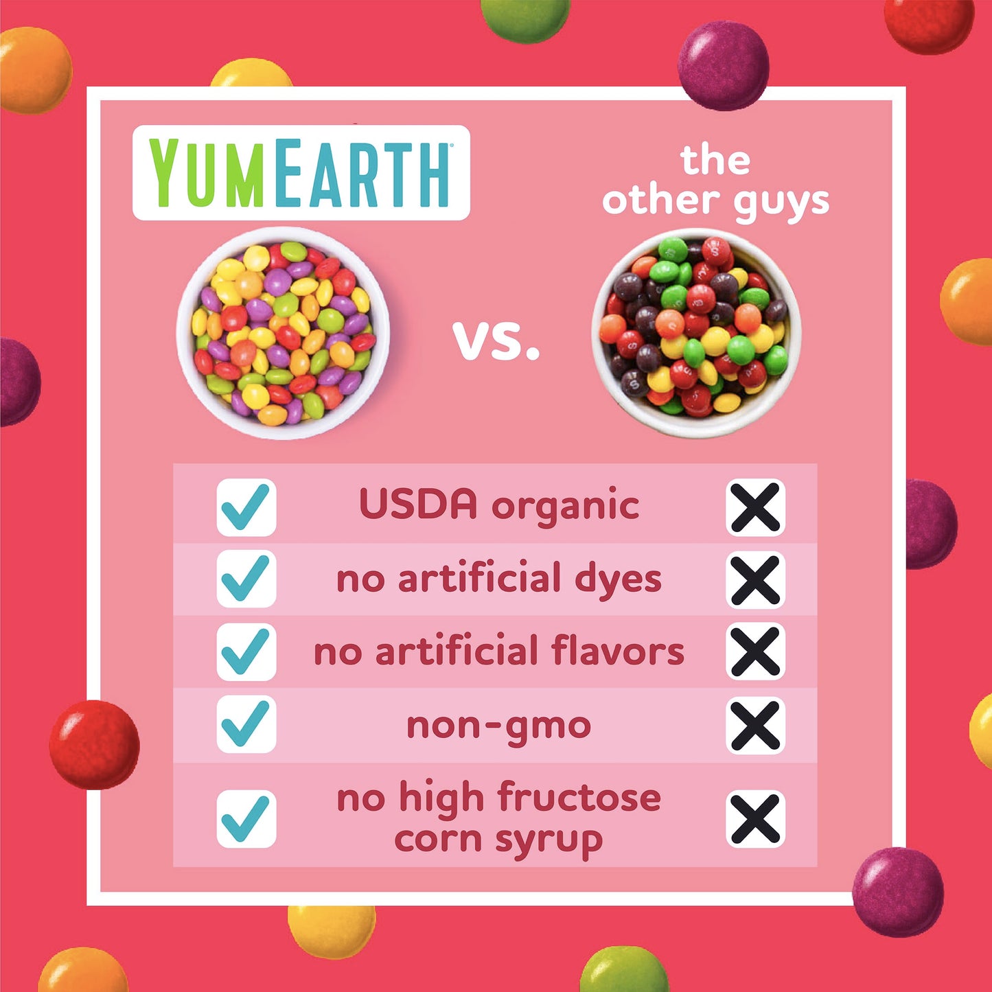 YumEarth Organic Giggles Chewy Candy - Allergy Friendly, Non-GMO, Vegan - 0.5 Ounce (Pack of 10), Multi