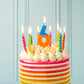 Talking Tables Orange And Pink Number 2 Candle For Cakes | Birthday Cake Topper Decorations For Kids Party, Boys, Girls 2Nd, 21S