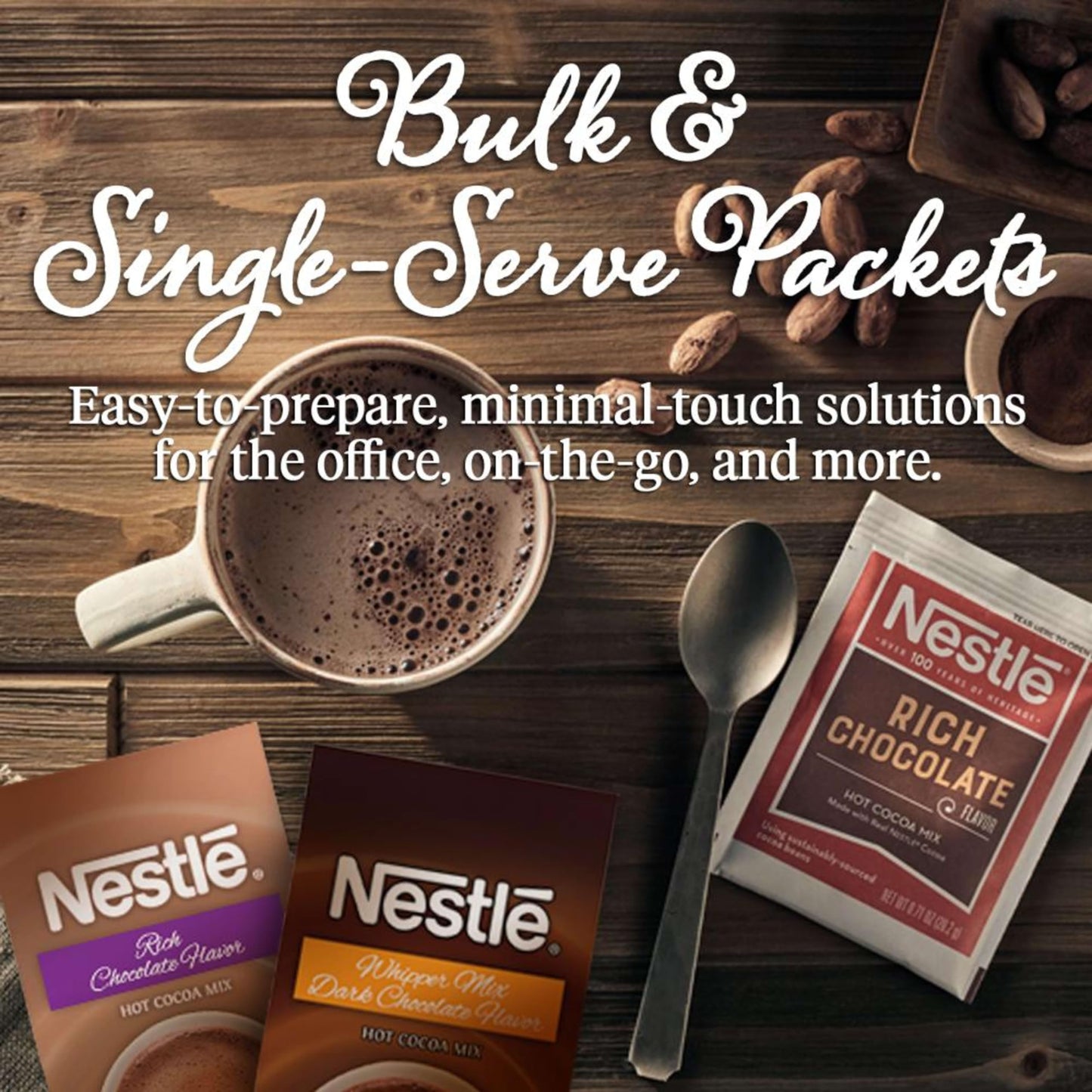 Nestle Hot Cocoa Mix Packets, Rich Chocolate Flavor, 50 Count, 0.71 oz Each, Bulk Pack