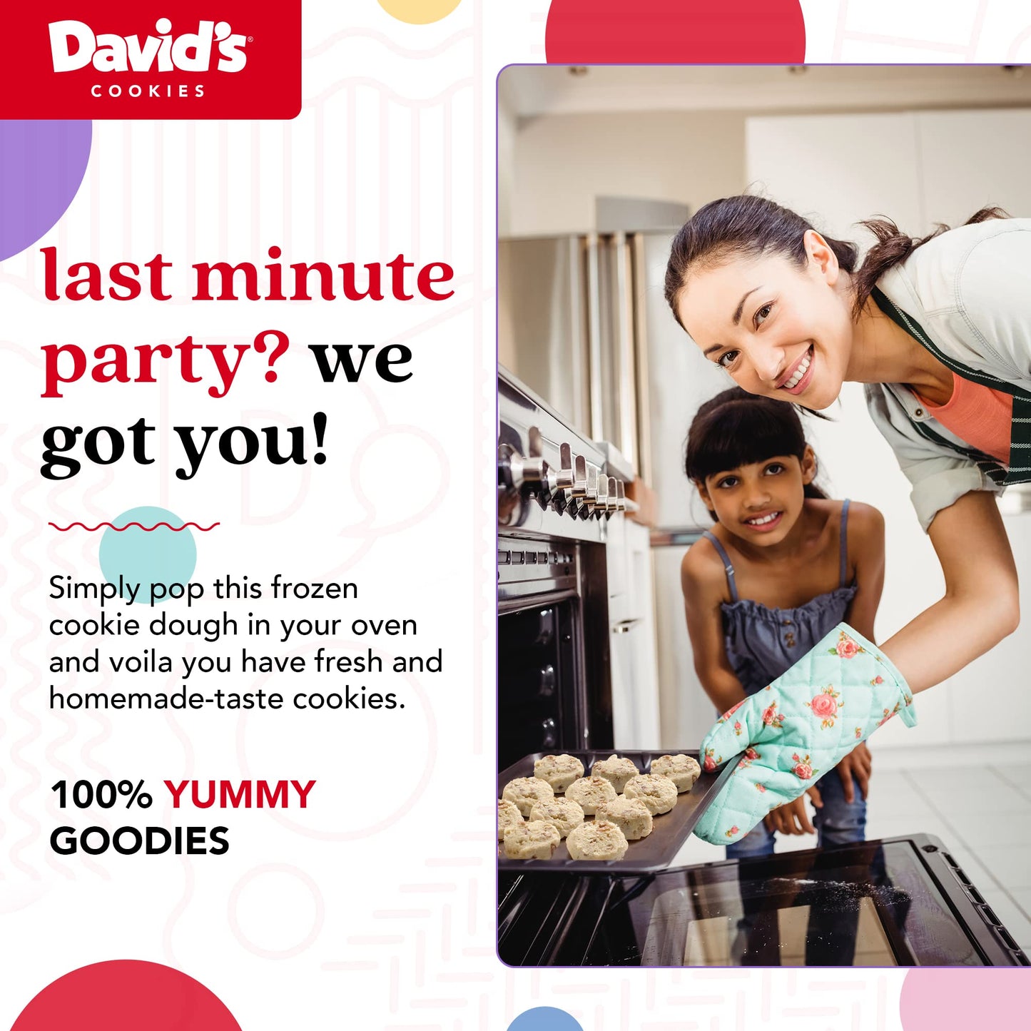 Davids Cookies Preformed Frozen Cookie Dough Butter Pecan 96 count