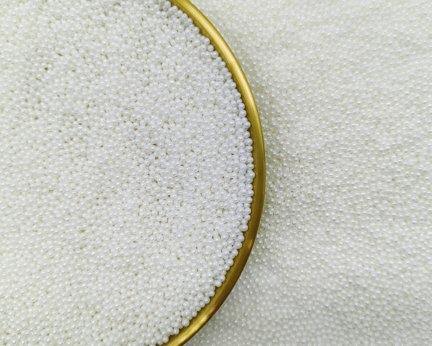 Edible White Pearl Sugar Sprinkles Candy 2mm Mini Pearls Cake Decorations Cupcake Toppers Cookie Decorating Perfect for Wedding