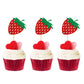 Keaziu Strawberry Cupcake Toppers, 36 Pack, Red, Paper, Party Decorations for Birthday, Wedding, Baby Shower, Summer Garden