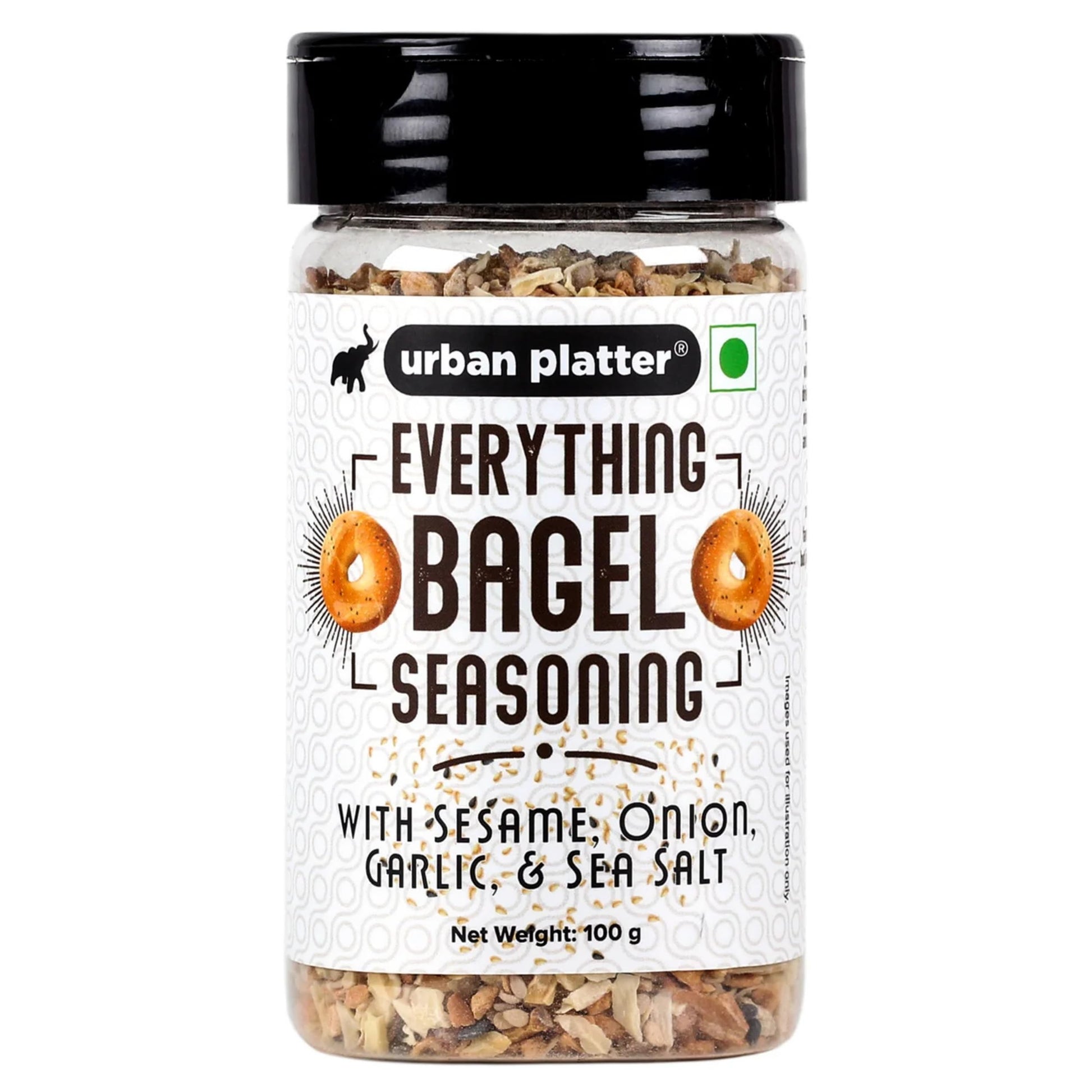 Urban Platter Everything Bagel Seasoning | 100G (3.53 Oz) | Crunchy & Savory Blend Of Sesame Seeds, Garlic, Onion, Salt & Poppy Seeds | Perfect For Bagels, Avocado Toast & Salads