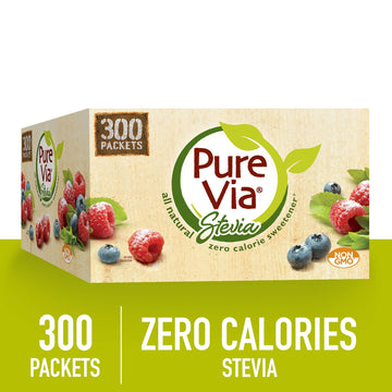 Purevia All Natural Zero Calorie Sweetener - 300 Packets