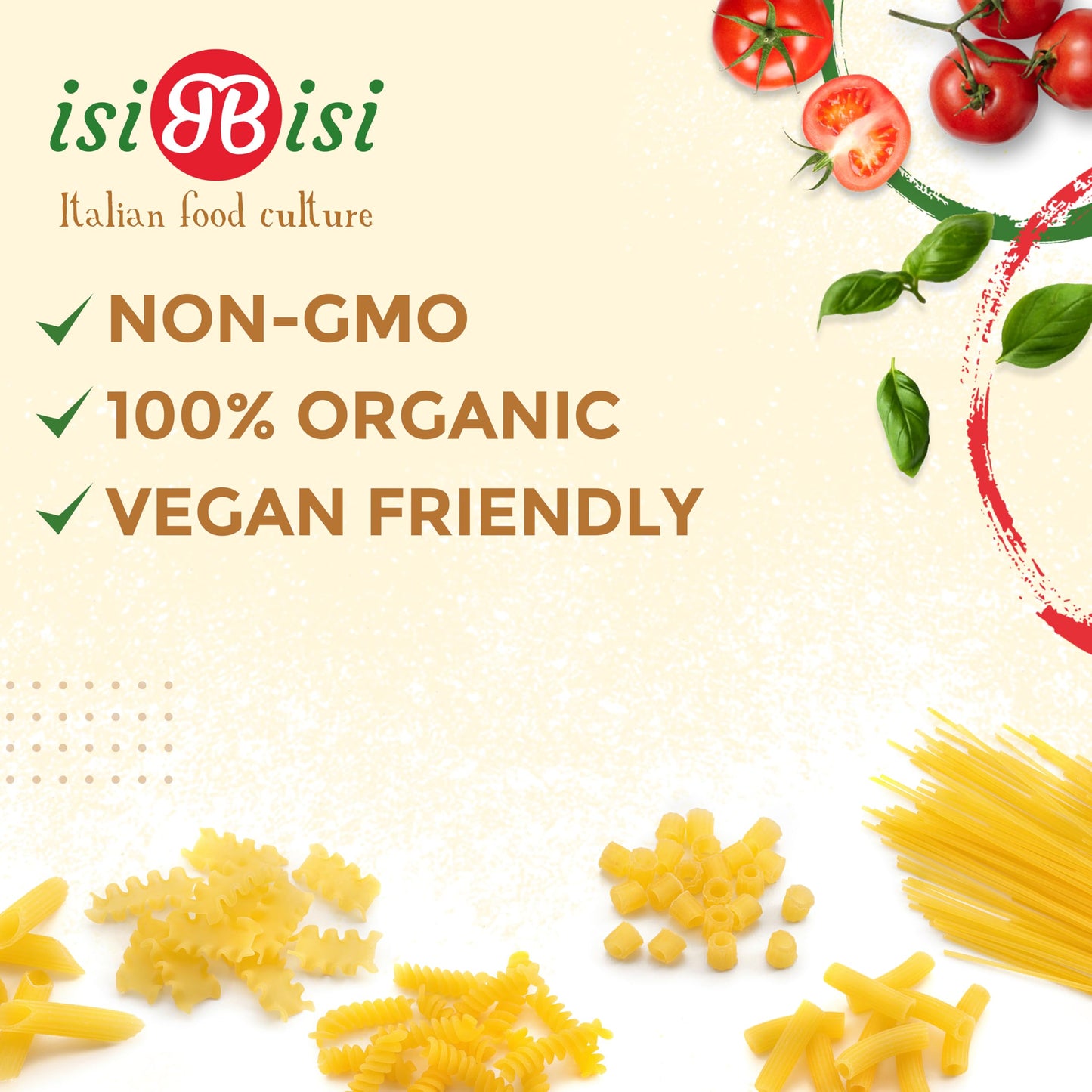 Isibisi Pasta Sampler - Penne, Spaghetti, Rigatoni, Tubetti, Baby Mafalda Pasta, Spirali Noodles - Italian Pasta In Bulk Made Wi