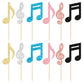 Gyufise 24Pcs Music Notes Cupcake Toppers Glitter Musical Symbol Cupcake Picks For Rock Music Concert Theme Baby Shower Wedding