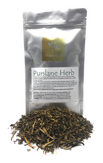 Purslane Herb - Dried And Cut Vegetable Similar To Spinach - Mix It With Yogurt To Make Tzatziki - Ingredients: 100% Purslane (P