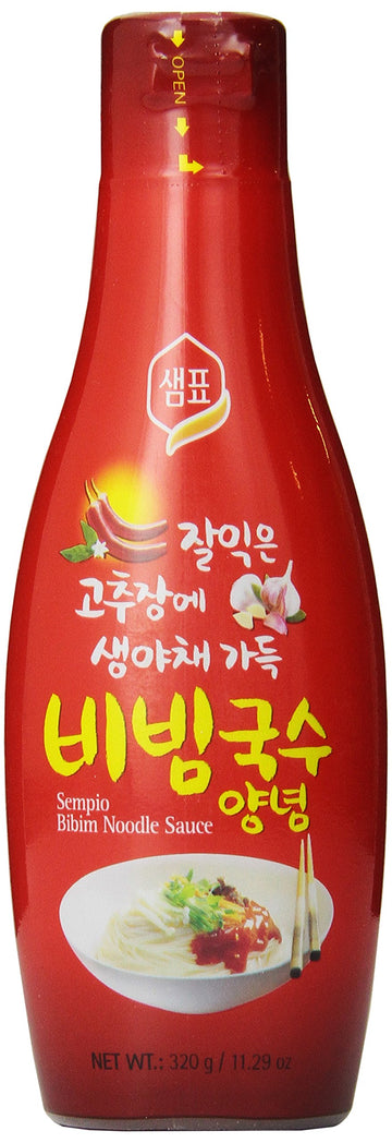 SEMPIO Seasoned Sour Gochujang for Stir-Mix Noodles & Cold Ramen - Convenient and Easy Squeeze Bottle, Korean Red Pepper Paste S