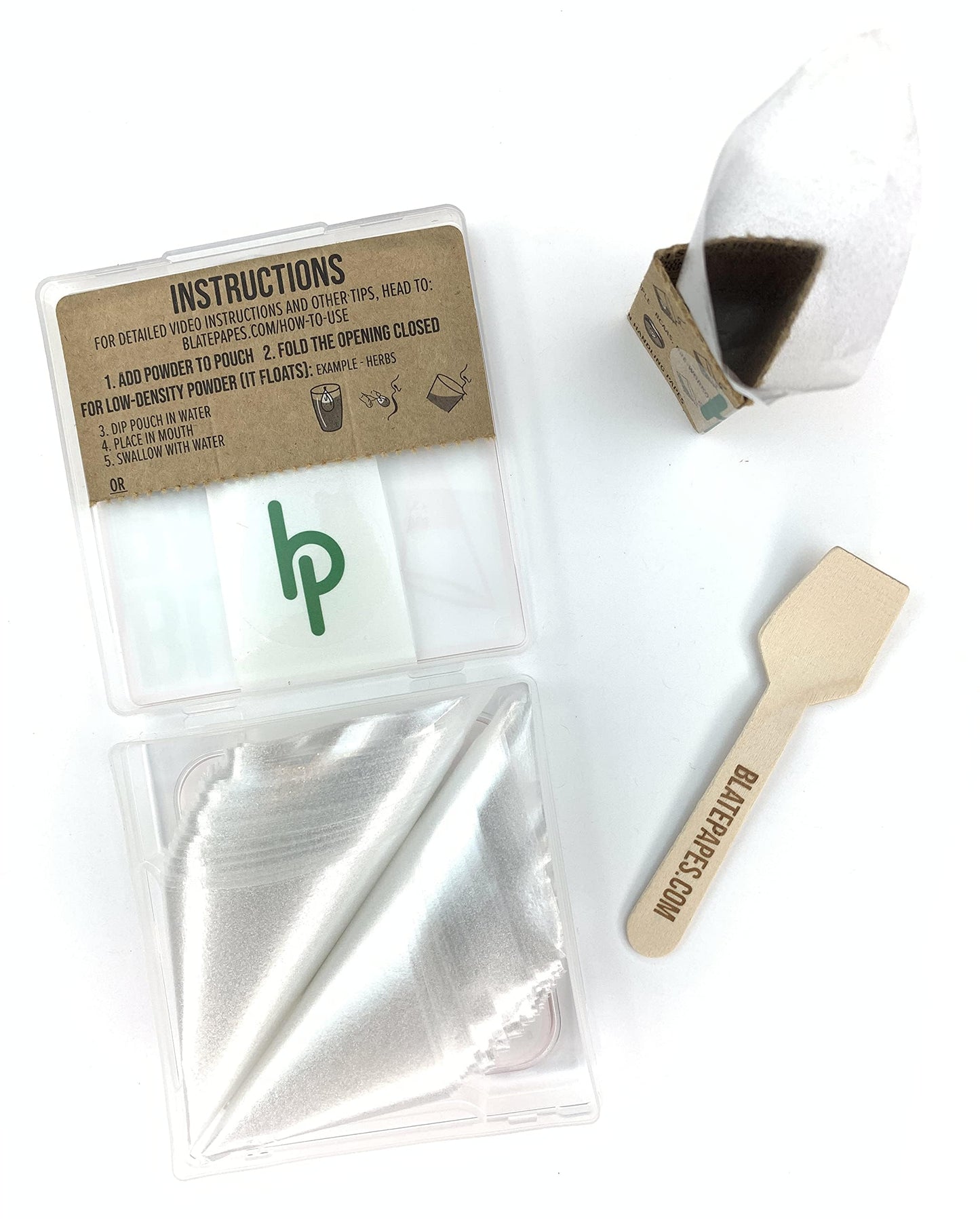 Blate Papes Gel Film Pouches, 120 Count | Edible Films for Herbs & dietary products | Natural | Model BP-021P