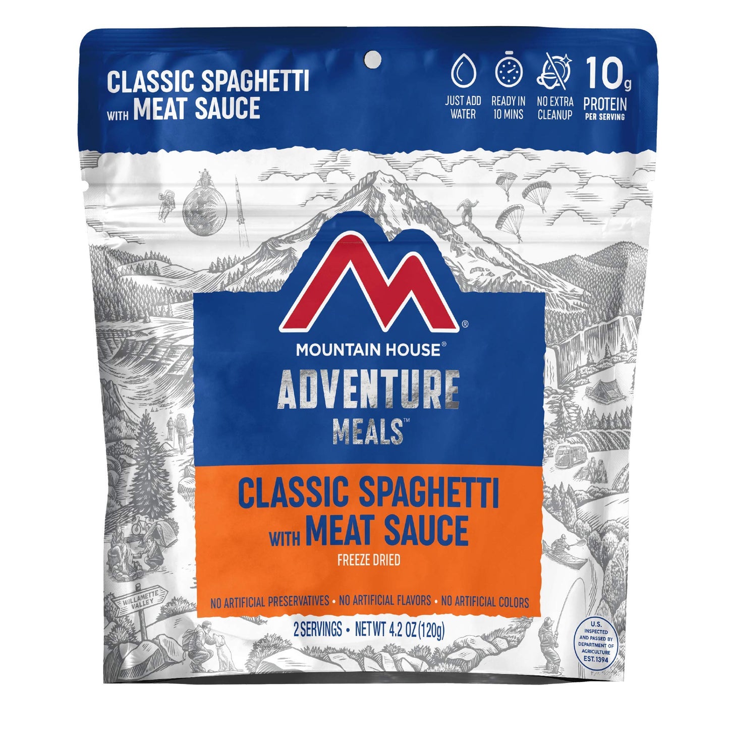 Mountain House Spaghetti With Beef Marinara Freeze Dried Backpacking & Camping Food |6-Pack