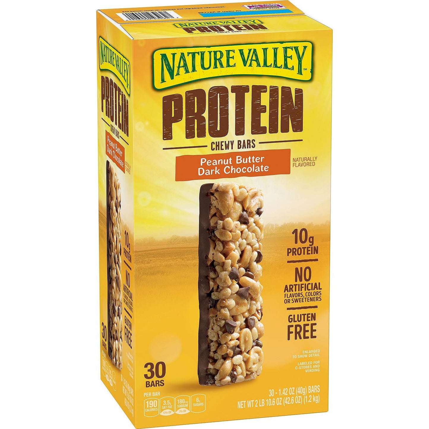 Nature Valley Peanut Butter Dark Chocolate Protein Chewy Bars (142 Oz, 30 Ct)