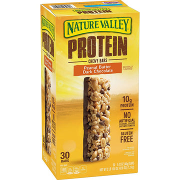 Nature Valley Peanut Butter Dark Chocolate Protein Chewy Bars (142 Oz, 30 Ct)