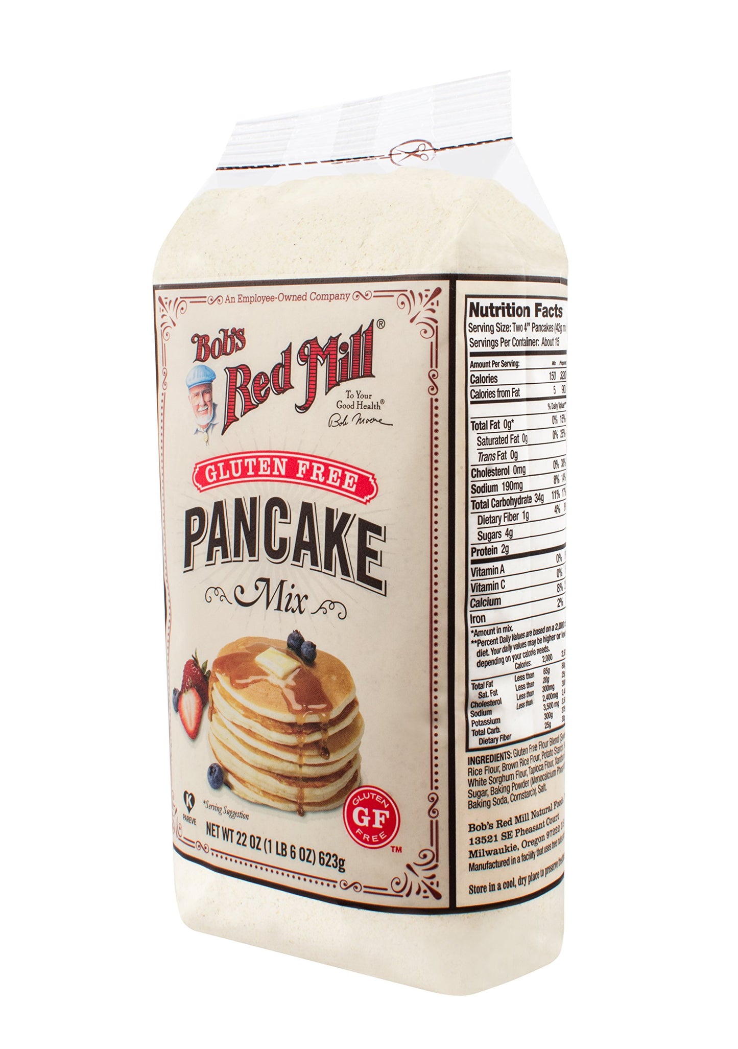 Bobs Red Mill Gluten Free Pancake Mix, 22 oz, Pack of 4, Gluten Free