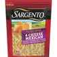 Sargento Natural 4 Cheese Mexican Shredded Cheese, Fine Cut, 8 oz