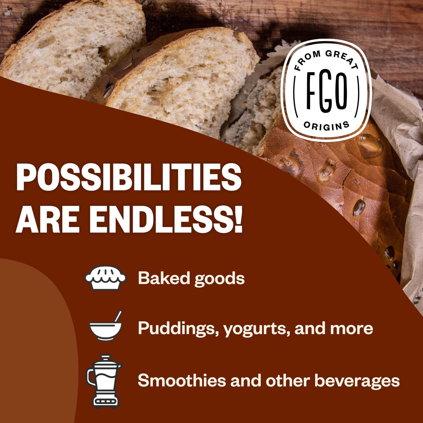 FGO Organic Whole Brown Flax Seeds, Sproutable, 32 oz Resealable Bag, Grown in USA, Non-GMO