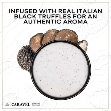Caravel Gourmet Black Truffle Salt, Truffle Seasoning, 4oz Jar, White