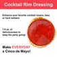 Cinco de Mayo Tropical Rim Dip Cocktail Rim Dressing, 7.6 oz Container, Perfect for Enhancing Your Cocktails