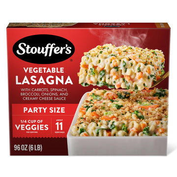 Stouffers Vegetable Lasagna, Party Size Lasagna, Easy Frozen Dinners 96 oz