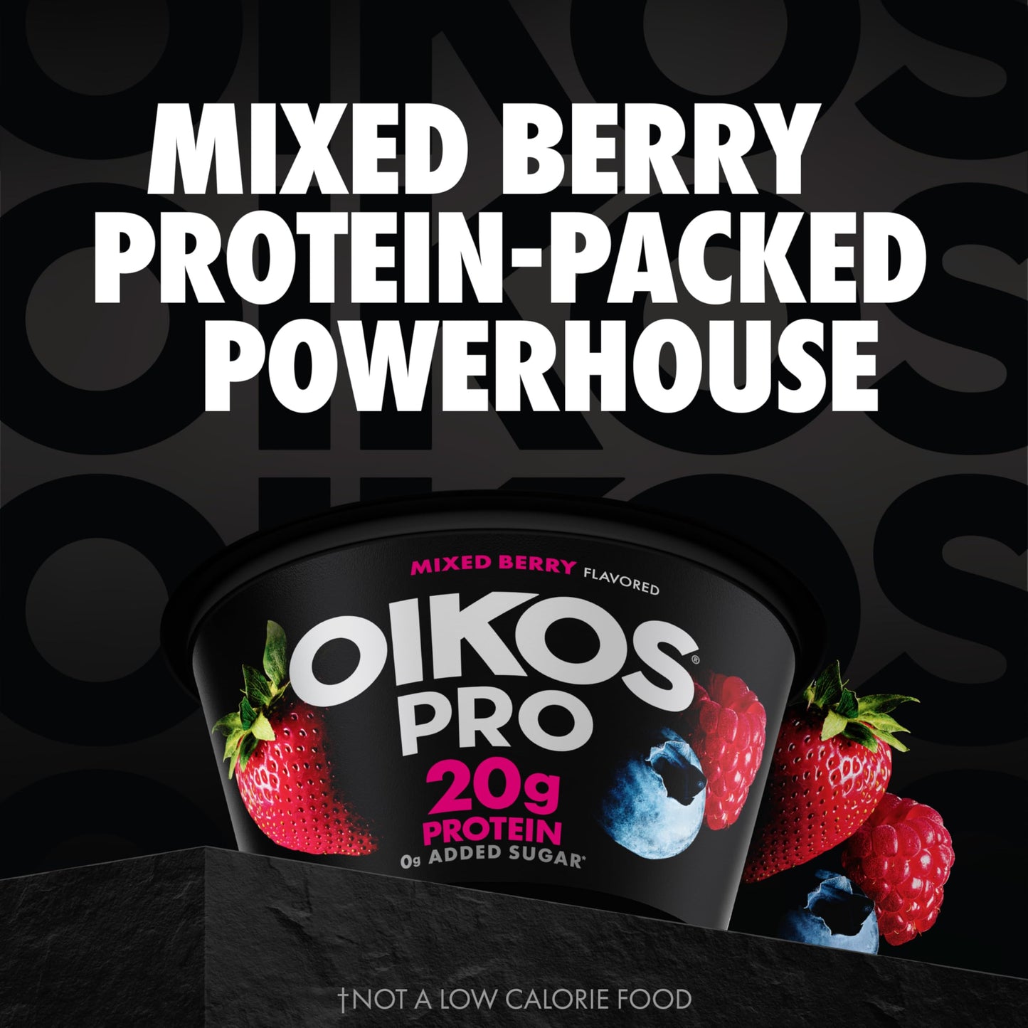 Oikos Pro Mixed Berry Yogurt-Cultured Ultra-Filtered Milk Product, 20 Grams of Protein, 0g Added Sugar, Just Delicious High Prot