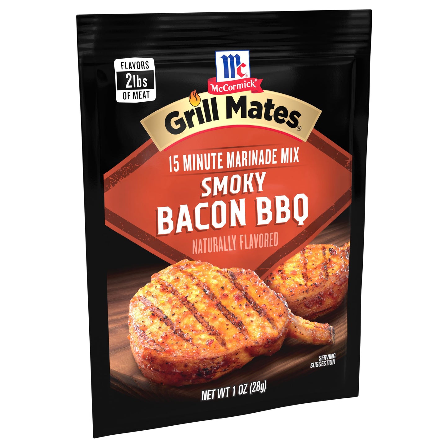 Mccormick Grill Mates Smoky Bacon Bbq 3-In-1 Seasoning Mix, 1 Oz (Pack Of 12)