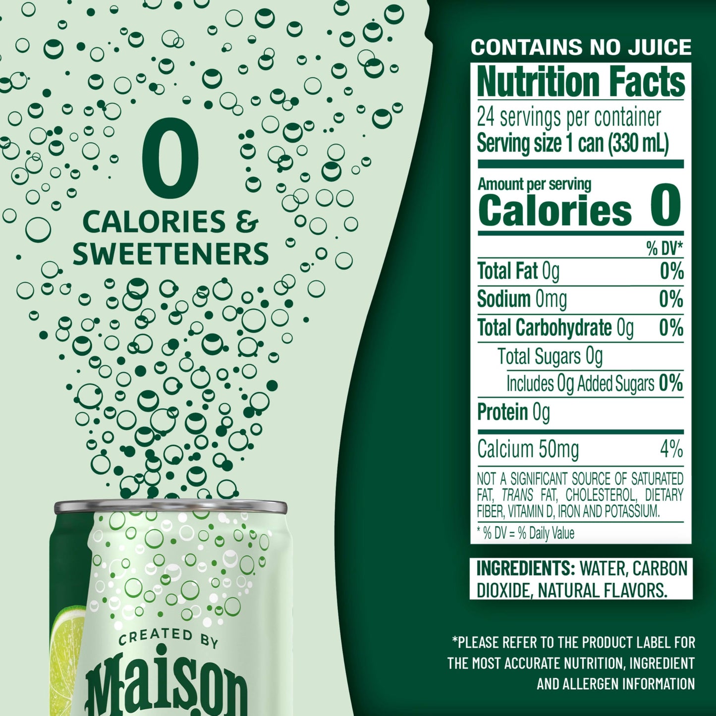 Maison Perrier Forever Lime Flavored Sparkling Water  11.15 Fl Oz Cans  8 Count  3 Pack 267.6 fl oz