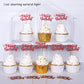 Rssta i 24 Pack Cupcake Toppers, Glitter Birthday Food Picks, Red, Model XM003-Red, Ideal for Happy Birthday Theme Party Decorations
