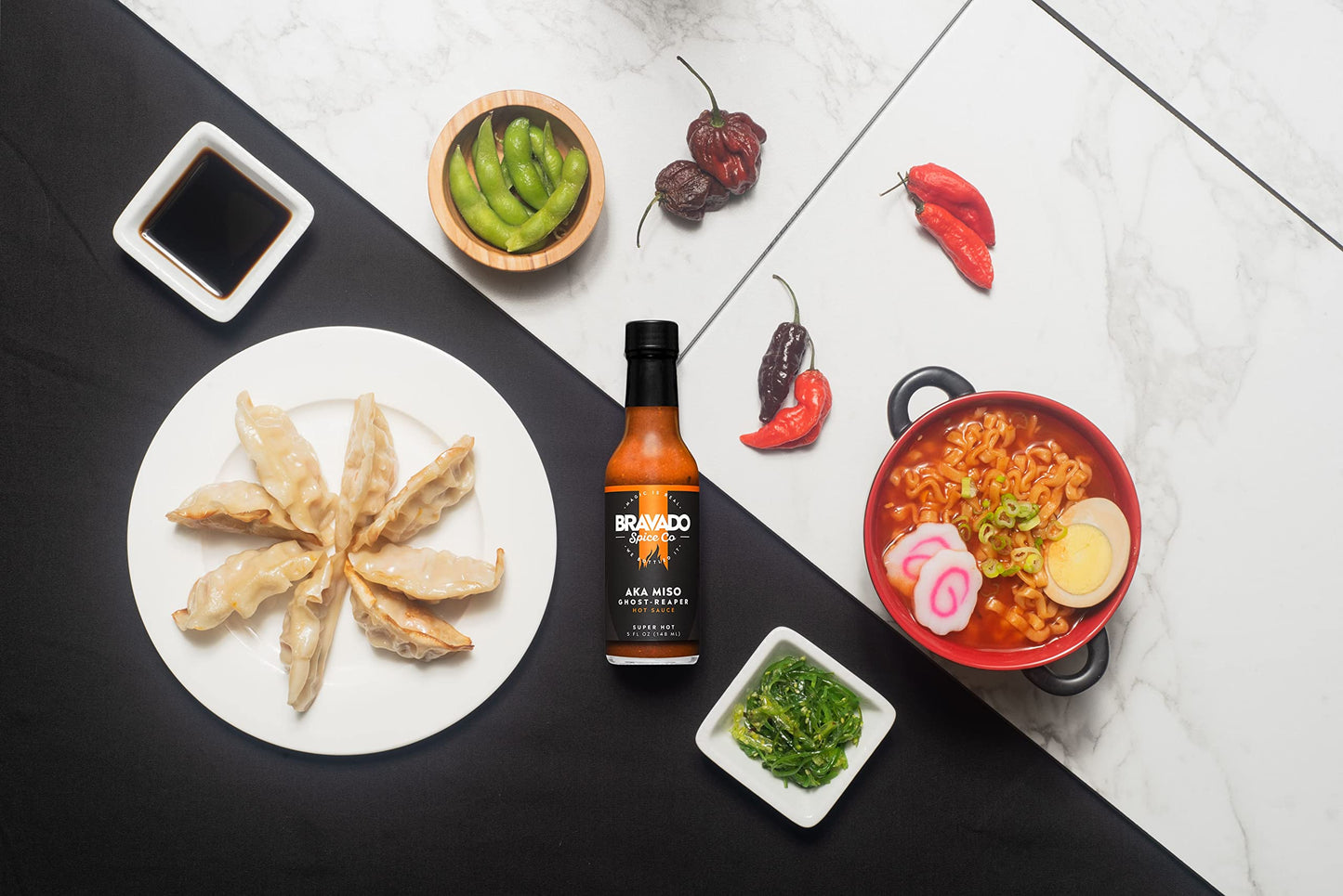 Carolina Reaper Bundle By Bravado Spice FEATURED ON HOT ONES Gluten Free, Vegan, Low Carb, Paleo Hot Sauce All Natural 5 oz Hot