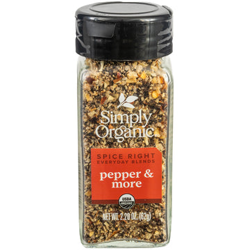 Simply Organic Spice Right Everyday Blends Pepper & More, Certified Organic, Vegan | 2.2 Oz