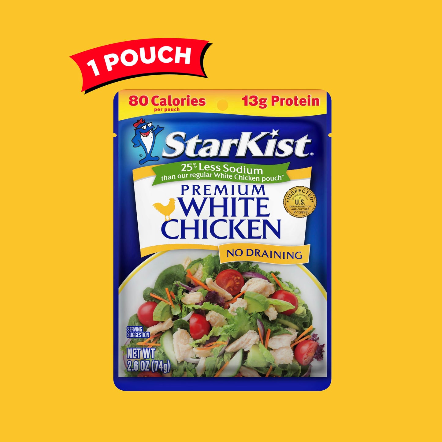 StarKist Less Sodium Premium White Chicken Pouch - 2.6 oz (Pack of 1)