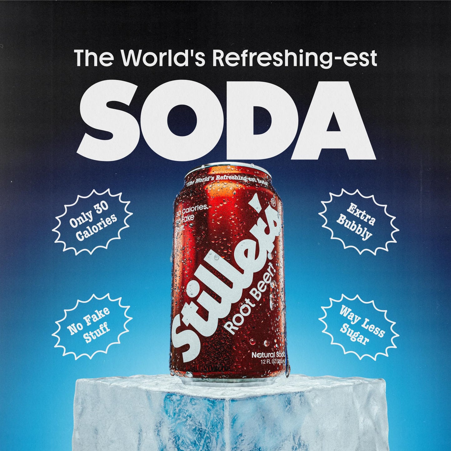 Stillers Root malt-inspired Soda - 12 Pack Cans - Sparkling Root malt-inspired Drink - Low Sugar  Caffeine-Free  Natural Soda Pop with Real Cane Sugar  Stevia & Vitamins - Alternative to Diet Soda