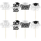 Gyufise 24Pcs 2025 Graduation Cupcake Toppers With Glitter Senior Class Of 2025 Cupcake Picks Senior 2025 Cupcake Decorations Fo