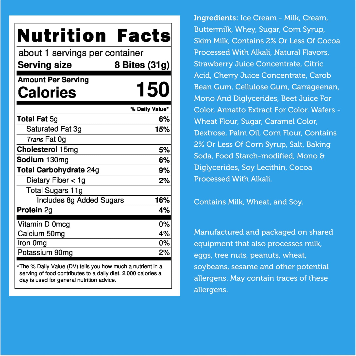Arctic Farms Freeze Dried Ice Cream Sandwich Bites - Does Not Melt (Neapolitan) (1.1Oz)