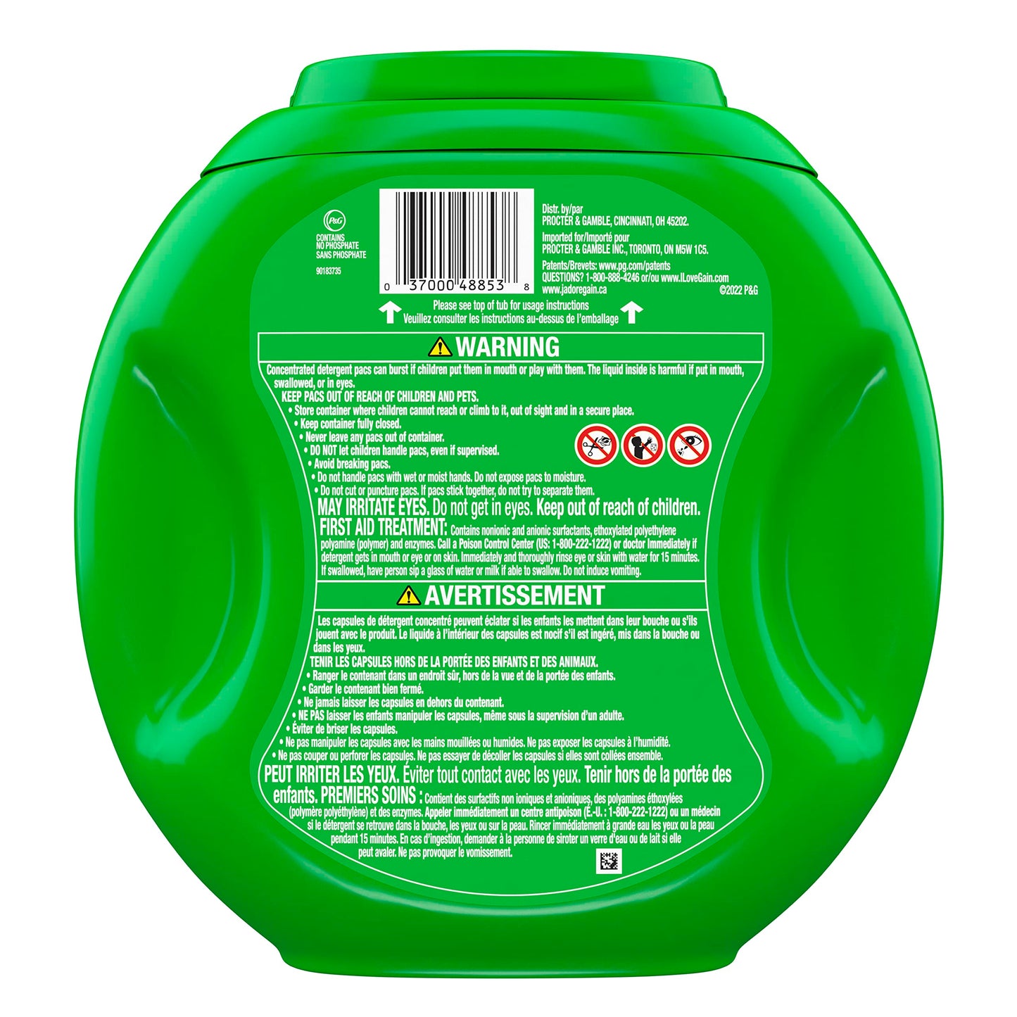 Gain Flings! Laundry Detergent Soap Pacs He Compatible 60 Ct Long Lasting Scent Original Scent