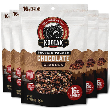 Kodiak Cakes Granola Pouch, Chocolate, High Protein, Whole Grains, Pack of 5
