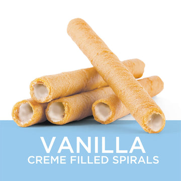 Got Milk Wafer Spirals, Vanilla, 14 Oz. Tin With 36 Rolls, Delicious Rolled Wafer Rolls With Filling, Vanilla Wafer Cookies For