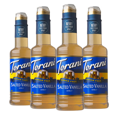 Torani Salted Vanilla Syrup, Sugar Free, Kosher, 12.7 Fluid Ounce (Pack of 4)