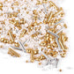 Gold Sprinkles For Cake Decorating 3.5 Ounces, Edible Gold White Silver Sprinkles For Cupcake Topper, Cookiess, Perfect For Wedd