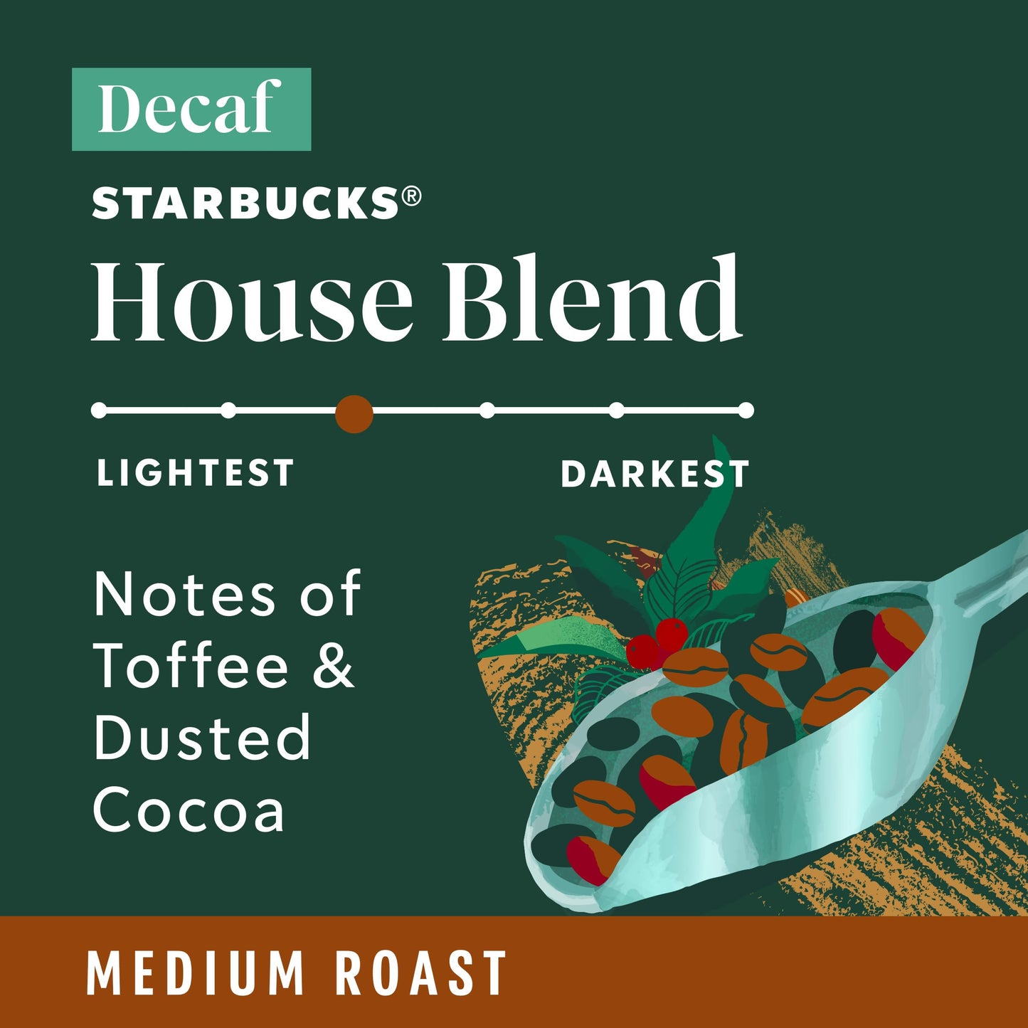 Starbucks Ground Coffee, Medium Roast Coffee, Decaf House Blend, 100% Arabica, 6 Bags (12 Oz Each)